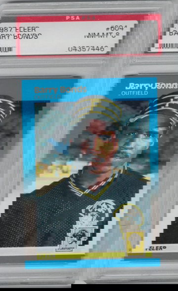 1987 Fleer #604 Barry Bonds PSA 8 Nr Mt Mint
