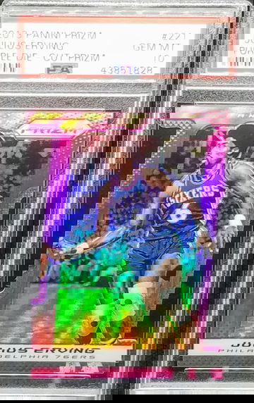 Julius Erving Dr J 2013-14 Panini Prizm Purple Die Cut Prizm 29/49 Graded PSA Gem Mint 10 POP 2