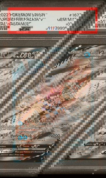 2022 Pokemon Sword and Shield Astral Radiance Origin Forme Palkia V #167 /189 PSA 10