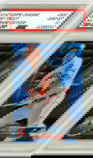 2018 Topps Chrome #300 Mike Trout Sapphire Edition PSA 10 GEM MINT!