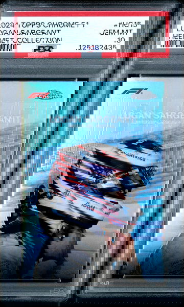 2024 Topps Chrome F1 Logan Sargeant Helmet Collection Insert PSA 10 Williams Formula 1