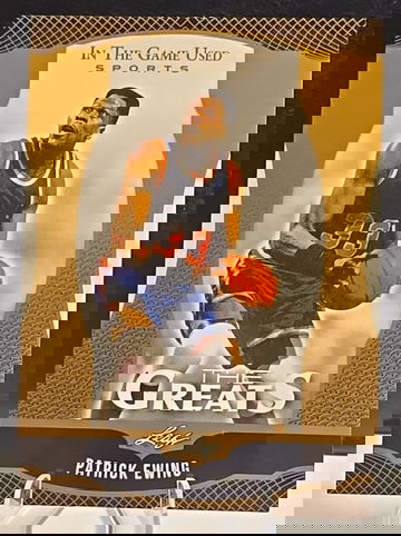 Patrick Ewing  2024 Leaf  In The Game Used Sports  GOLD  The Greats  NY Knicks