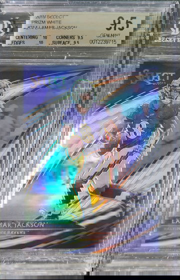 2019 Select Field Level Lamar Jackson White Prizm /35 BGS 9.5 10 subs