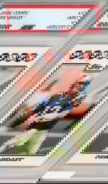 2008 TOPPS TOM BRADY #3 NEW ENGLAND PATRIOTS PSA 9 MINT