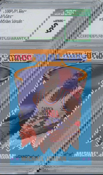 1990-91 Fleer Michael Jordan All Stars #5 CSG 8 NM/MT