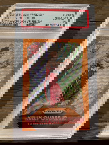 2015 Panini Prizm Kelly Oubre Jr Orange Wave PSA 10