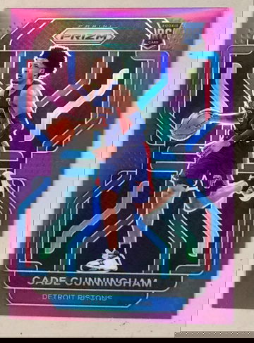 CADE CUNNINGHAM 2021 PANINI PRIZM PURPLE PRIZM ROOKIE #282 SP /99!