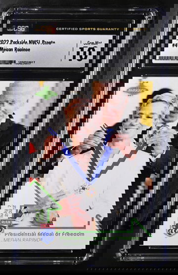 2022 Parkside NWSL National Women’s Soccer League Promo #49 Megan Rapinoe & Joe Biden CSG 10 Gem Mint