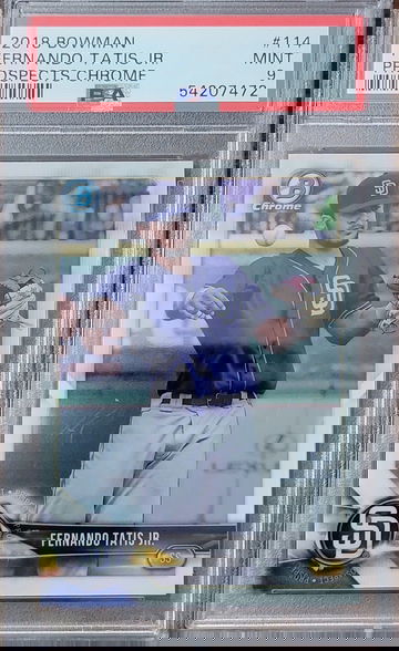 Fernando Tatis Jr.  2018 Bowman Chrome Rookie Prospects PSA 9 