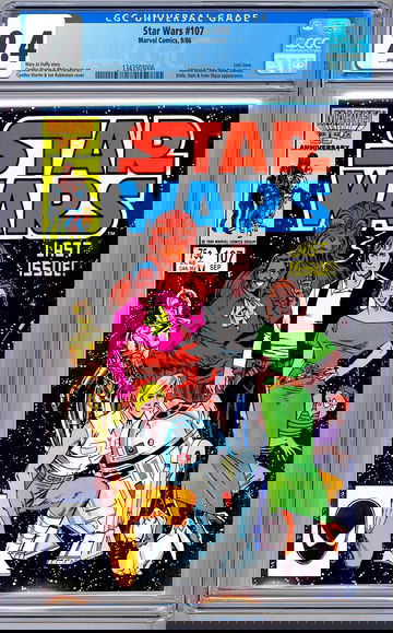 STAR WARS #107 CGC 9.4 JOE RUBINSTEIN COVER WHILCE PORTACIO ART FINAL ISSUE 1986