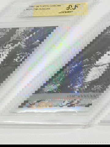 1997-98 tim duncan topps chrome rc bgs 9.5