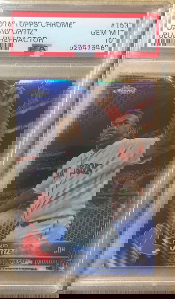 2016 Topps Chrome David Ortiz Blue Refractor #111/150 PSA 10 Gem Mint POP 5