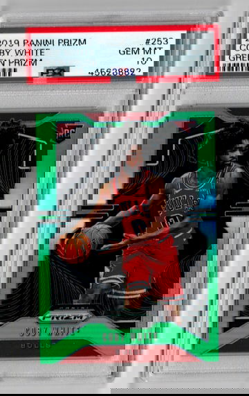 2019-20 Prizm Green Prizm Coby White PSA 10