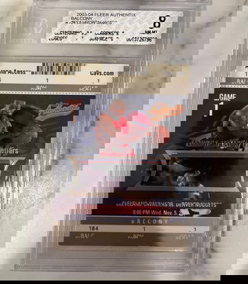 2003-04 Fleer Authentix Balcony LeBron James /250 BGS 8 