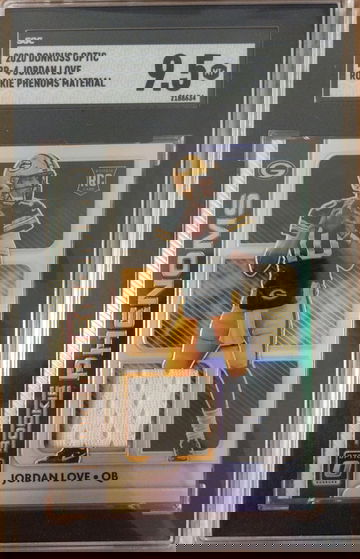 2020 Donruss Optic Jordan Love Rookie Phenoms Jersey Swatch Packers 9.5