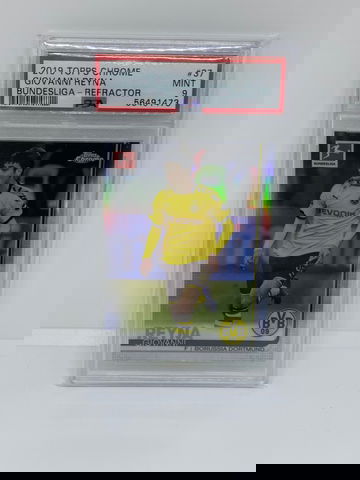 2019 Topps Chrome Giovanni Reyna Bundesliga Refractor PSA9
