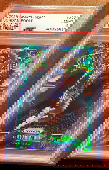 2019 Prizm Green Ice Jordan Poole PSA 9