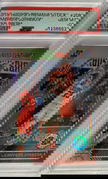 2019 Hoops Premium Stock Cameron Johnson Silver Prizm PSA 10