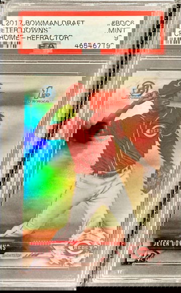 Jeter Downs 2017 Bowman Draft Chrome Refractor Rookie RC #BDC6 PSA 9 MINT Cincinnati Reds