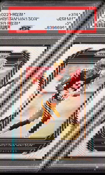 Christian Watson 2022 Panini Prizm Silver Prizm #314 Rookie RC PSA 10 