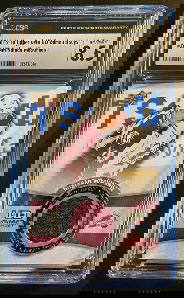 2015-16 Upper Deck Game Jersey Nathan McKinnon Graded Low POP!