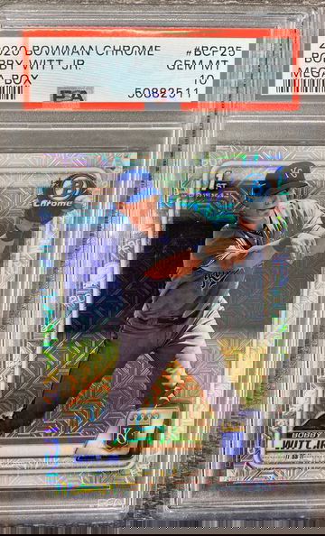 2020 Bobby Witt Jr. 1st Bowman Chrome Mega Box Mojo Refractor PSA 10