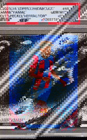 2023-24 Topps Chrome UEFA Lamine Yamal RC /299 #64 UCC Rookie