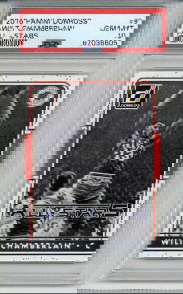 2016 PANINI DONRUSS ALL STARS #9 WILT CHAMBERLAIN WARRIORS PSA 10 LOW POP