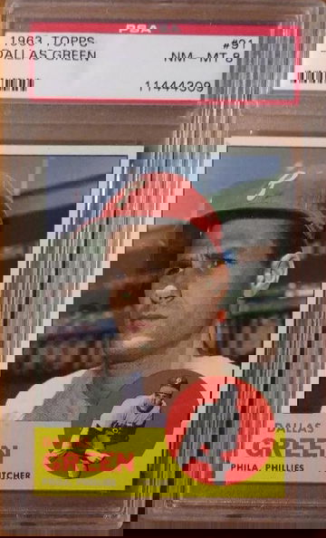 1963 Topps #91 Dallas Green PSA 8