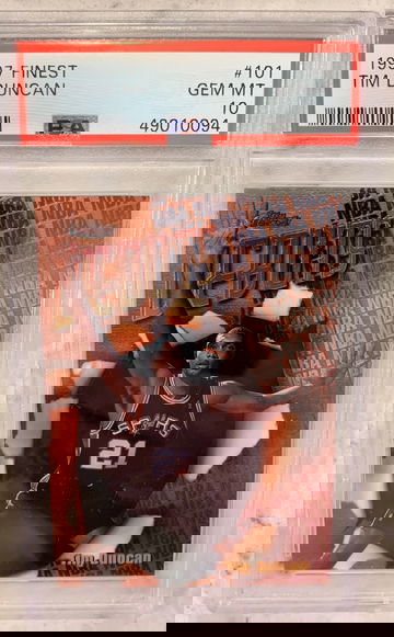 1997 Finest Tim Duncan rookie PSA 10