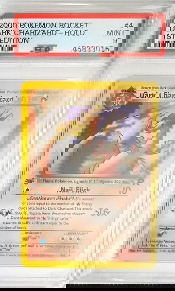 Pokemon Team Rocket Dark Charizard Holo 1st Edition PSA 9