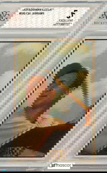 1953 Bowman Color Cal Abrams #160 Base Set BGS 5 P1373