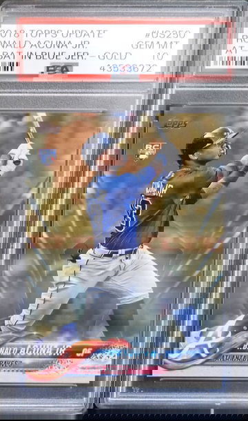 PSA 10 - 2018 TOPPS UPDATE RONALD ACUNA JR RC #US250 (0938/2018) GOLD