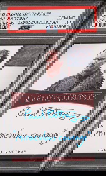 2022 Game of Thrones Paul Rattray CS V.2 Inscription Auto PSA 10 [NS-1B.4]