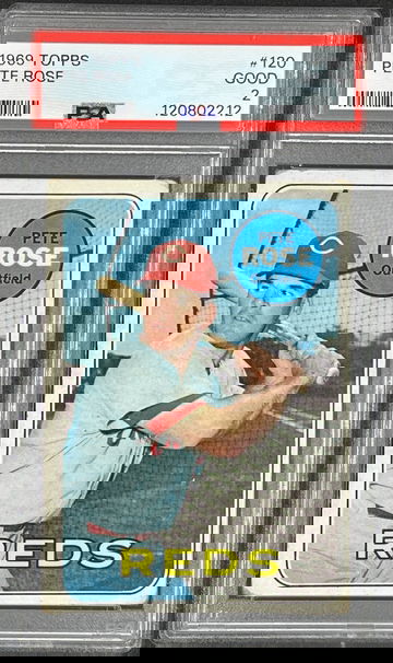 1969 Topps baseball # 120 Pete Rose PSA 2