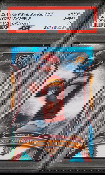 2024 Topps Resurgence Prism Refractor Jayden Daniels #196 RC PSA 9