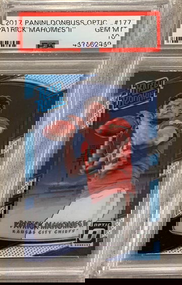 2017 Donruss Optic Patrick Mahomes Rookie PSA 10