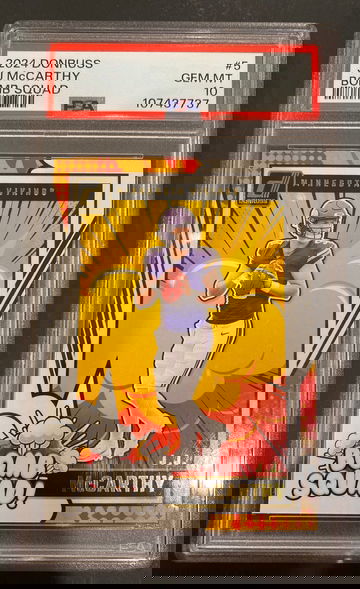 2024 Donruss JJ McCarthy Bomb Squad PSA 10