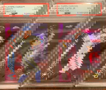 2020 topps chrome bo bichette and Fernando tatis pink lot