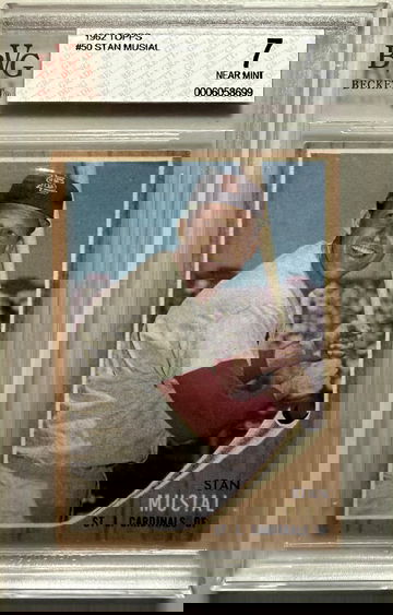 1962 TOPPS #50 STAN MUSIAL NEAR MINT BVG 7