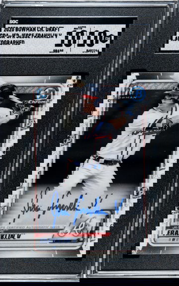 2020 Bowman Chrome Draft Jesse Franklin V CDA-JFR SGC 10 Gem Mint Auto