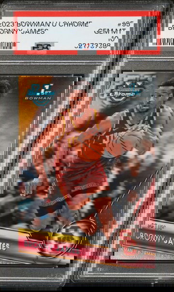 2023 Bowman University Chrome Bronny James Jr. #95 PSA 10