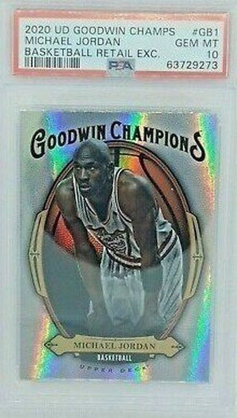 2020 Upper Deck UD Goodwin Champions Basketball Retail Exclusive Foil GB1 Michael Jordan PSA 10 Gem Mint