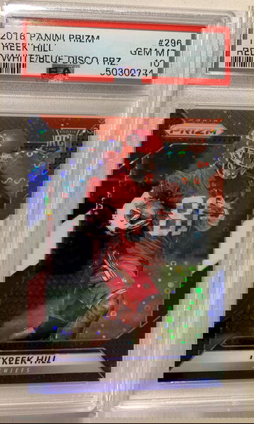 20016 Panini Prizm #296 Tyreek Hill Red/White/Blue Disco Prizm PSA 10 GEM MINT