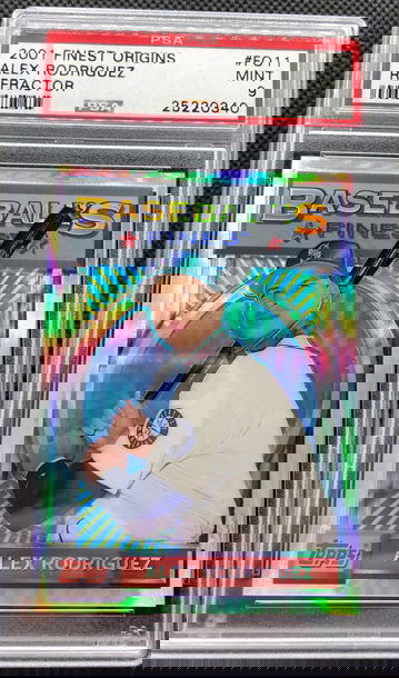 2001 Finest Alex Rodriguez Refractor psa 9
