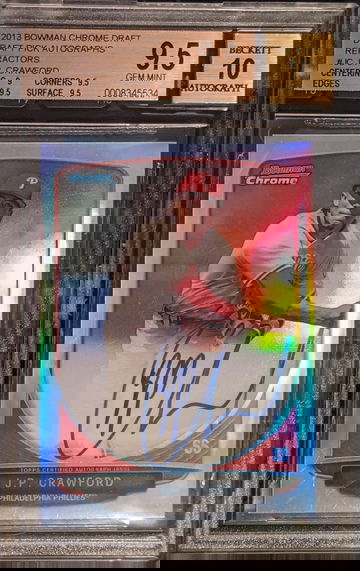 2013 Bowman Chrome Draft Pick Auto Refractor J.P. Crawford BGS 9.5