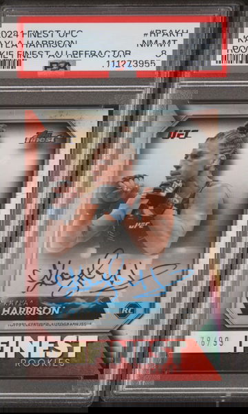 2024 Topps Finest #RFA-KH Kayla Harrison Rookie Finest Autograph /99 Auto PSA 8