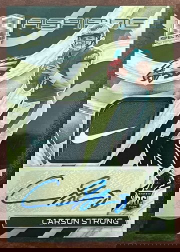 2022 Panini Spectra Carson Strong Aspiring Patch Autograph 1/1 GOLD NIKE SWOOSH