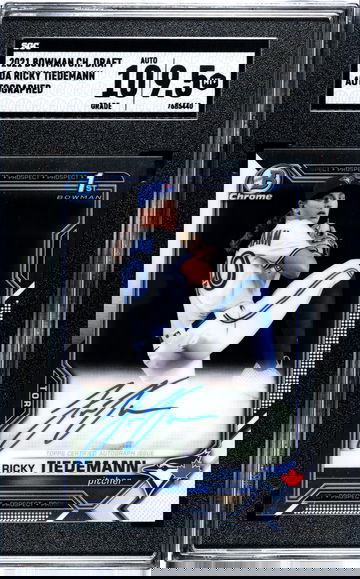 Ricky Tiedemann Auto 2021 Bowman Chrome Draft CDA-RTI