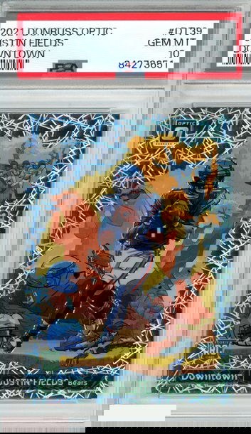 2021 PANINI DONRUSS OPTIC DOWNTOWN JUSTIN FIELDS #DT39 ROOKIE RC PSA 10